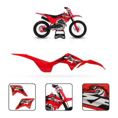 Imagem de Kit Plástico Carenagem Anker Alligator C/ Adesivo Honda Crf 250f