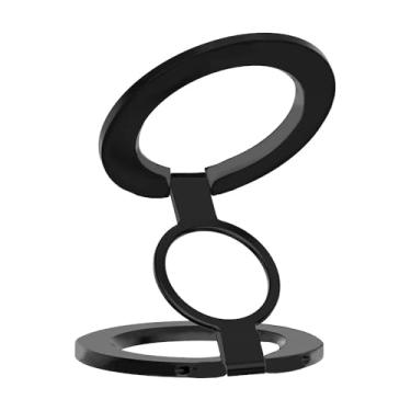 Imagem de Fonessary Suporte De Anel Magnético Duplo Para Telefone Com Suporte Para Smartphones, Suporte Magnético De Dois Lados Para Mesa, Escritório, Academia, Geladeira, Cozinha E Outros Objetos De Metal (P