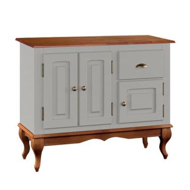 Imagem de Gabinete para Banheiro 3 Portas 1 Gaveta com Pés Luiz XV Dália 3066 - 