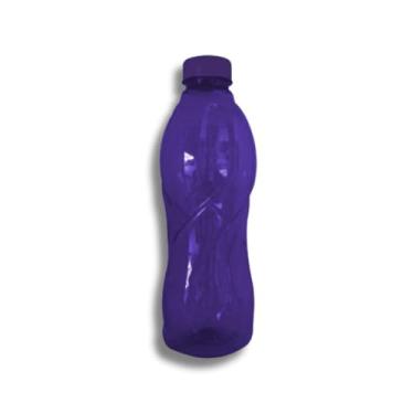 Imagem de Garrafa Pet Lisa Resistente Squeeze Plástico Grande Colorido Água Suco 750ml Unidade