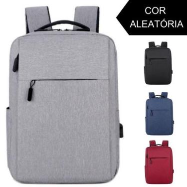 Imagem de Mochila Minimalista Impermeável com USB  Ideal para Eventos e Faculdad