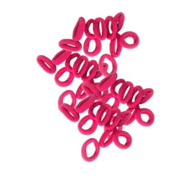 Imagem de Kit 210 Xuxinhas elásticos pequeno rosa p/ cabelo infantil - Genérica
