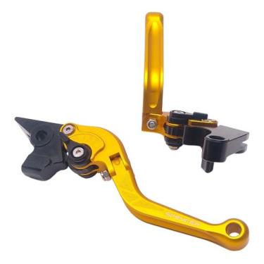 Imagem de Manete Spencer Dobrável Yamaha Xj6 Fazer 600 Mt-07 Mt-09, Dourado-escu