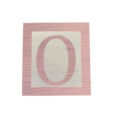 Imagem de Cubo Branco Letra Rosa Bebê com Aplique Festa Chá de Bebê Decoração 8x