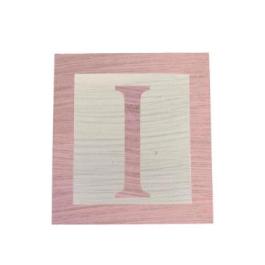 Imagem de Cubo Branco Letra Rosa Bebê com Aplique Festa Chá de Bebê Decoração 8x