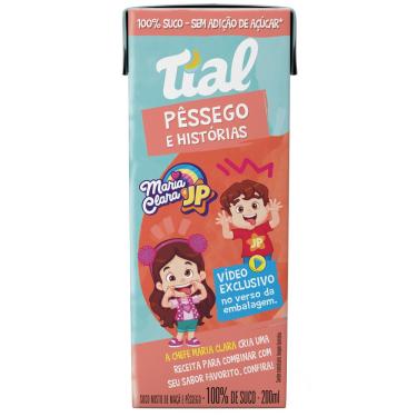 Imagem de SUCO MISTO DE PÊSSEGO E MAÇÃ SEM ADIÇÃO DE AÇÚCAR MARIA CLARA & JP TIAL HISTÓRIAS CAIXA 200ML