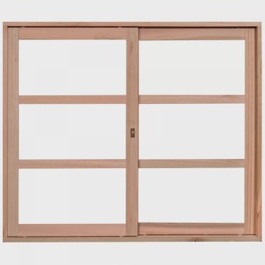 Imagem de Janela de Madeira de Correr 100x80cm Com Caixilho 8,5cm ewk 290 Rondosul