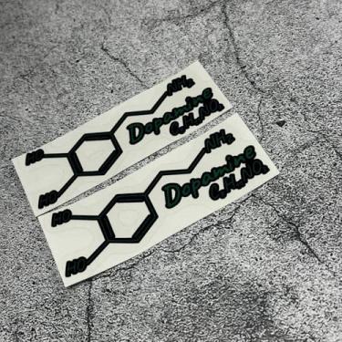 Imagem de Decalques de estilo de carro para adesivo de adrenalina dopamina, capacete, carro, caminhão, triângulo, janela, aplique faça você mesmo, 2 peças (G, 100 x 36 mm)