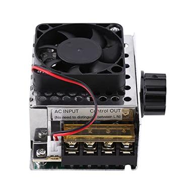 Imagem de Controlador De Velocidade Do Motor De Temperatura Dimmer Do Regulador De Tensão Elétrico Do SCR 4000W Com Ventilador