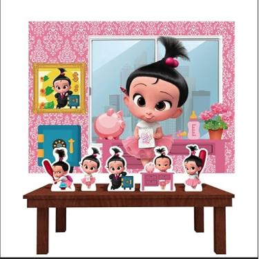 Imagem de Kit Decoração Festa de Aniversário Infantil Painel + Displays Staci - Poderoso Chefinho