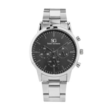 Imagem de Relógio Masculino Chrono Black Silver 42mm Saint Germain