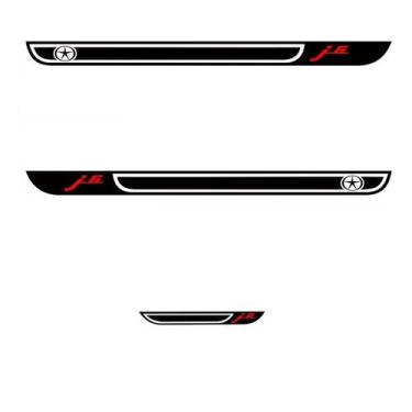 Imagem de Faixa Adesivo Lateral E Traseiro Sport J6 - Preto  - Jhow Adesivos