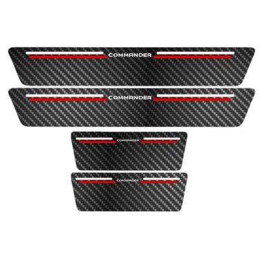 Imagem de Kit Soleira Protetora Porta Premium Red Carbono - Commander - Jhow Ade