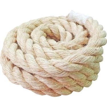 Imagem de Corda De Sisal Naval 50mm 6 Metros Rasada Artesanato Decorações Luminá