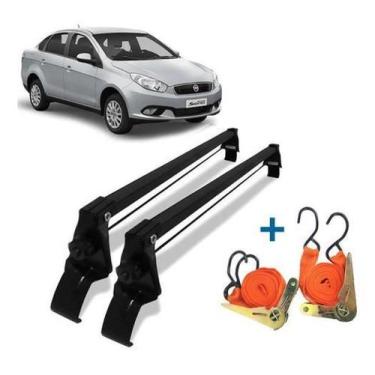 Imagem de Rack De Teto Fiat Grand Siena 2013 A 2019 + 2 Cintas Catraca - Vhip