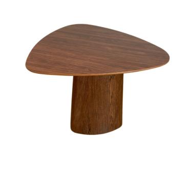 Imagem de Mesa De Jantar Cone Orgânica Redonda 140x144 Cm Base E Tampo Pau Ferro Catedral