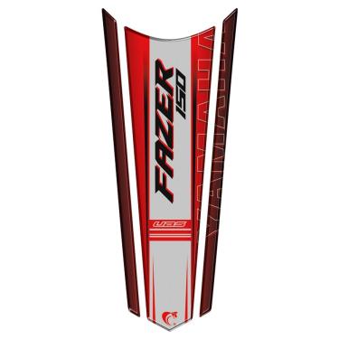 Imagem de Adesivo Faixa Gravata Resinado Tanque Moto Fazer 150 Vermelho Cor Vermelho