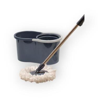 Imagem de Mop giratorio c/ balde esfregao microfibra - tud azul navy - OIKOS
