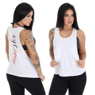 Imagem de Camiseta Regata Cavada Estampada Costas Blusa Feminina 10801 - Sugesti