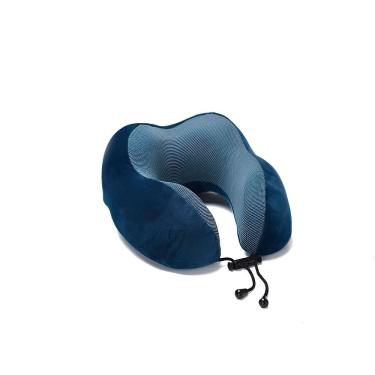 Imagem de Almofada Viagem Premium Azul Ajustável p/ Pescoço