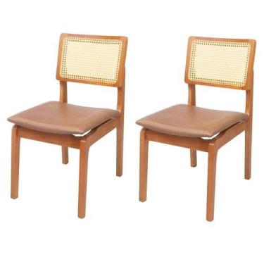 Imagem de Kit 2 Cadeiras Veneza Madeira Maçica 86cm X 43cm X 55cm - Bac Móveis