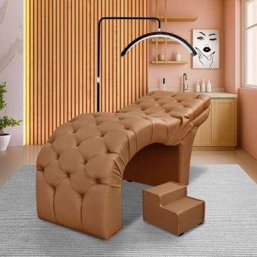 Imagem de Maca Estética Luxo Reclinável Em Capitonê Profissional para Spa, Cílio