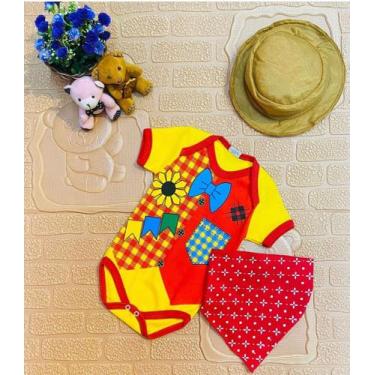 Imagem de Body Bebe para festa junina Infantil menina e menino - Achou Presentes