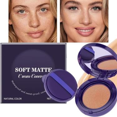 Imagem de Corretivo Cobertura Total,Corretivo Facial Mate Hidratante - Acessórios de Beleza Resistentes ao Suor de Longa Duração Base Leve para Retoques Diários