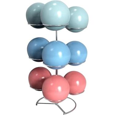 Imagem de Suporte De Bola De Ioga Extra Grande, Rack De Armazenamento De Bola De Exercício Para Garagem De Academia, Adequado Para Bola De Estabilidade Bolas De Estabilidade Para Bola De, White, 180cm