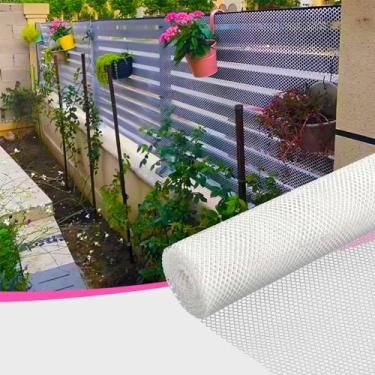 Imagem de Cerca De Plástico De Rede De Jardim Feita De Malha De Proteção De Gramado Hdpe 0,5 M X 10 M Cerca De Malha à Prova De Podridão De Grade De Reforç, White Mesh Hole: 0.8 Cm, 1,2m x 14m