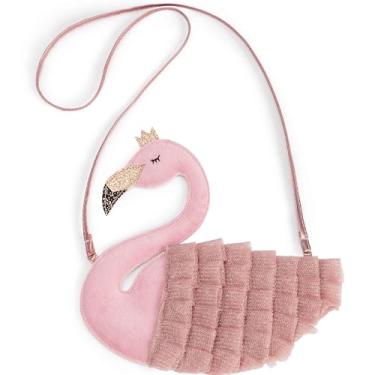 Imagem de Coucoland Bolsa infantil para meninas, bolsa tiracolo de ombro leve de couro PU com glitter para crianças, aniversário, dia das crianças e Natal, rosa, tamanho �nico