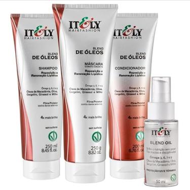 Imagem de Kit Blend De Óleos Nutritivo Shampoo Condicionador Máscara e Óleo Reparador De Pontas
