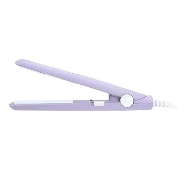 Imagem de Mini Prancha Chapinha de Cerâmica Bivolt Portátil de Bolsa com Controle de Temperatura - Chapa Alisadora para Cabelo (Lilás)