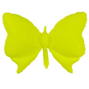 Imagem de Kit 2 Balões Laço Neon Amarelo 26" (65cm) – Inflável, Decoração Festa Temática, Brilha na Luz Negra, Painel Instagramável, Acessório Festa Neon