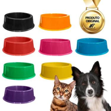 Imagem de Comedouro Bebedouro Simples Cães E Gatos 800ml Várias Cores - AferMix,