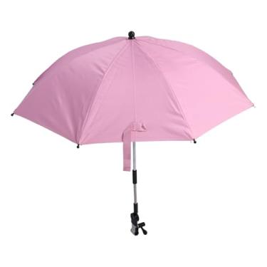Imagem de Generic Baby Parasol, Baby Pram Parasol Rain ou Shine 360 Graus à Prova d'água Ajustável para Triciclos (Rosa)