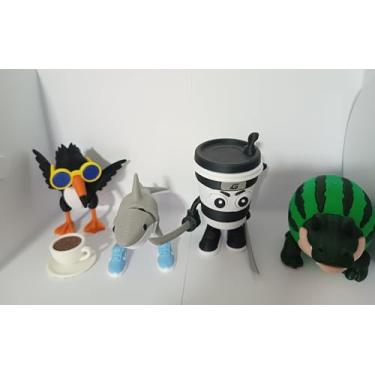 Imagem de Kit Bonecos Memes Brainrot TikTok, 4 Personagens Articulados Colecionáveis, 3D Brinquedos