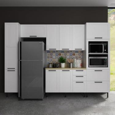 Imagem de Cozinha Completa Modulada 100% MDF Branco 6 Peças CZ3300