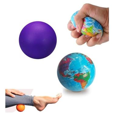 Imagem de Conjunto 6 Bolas Para Massagem Bolas Exercitadoras Lisa, Esfera Fisioterapica Grip Ball Fisioball, Bolinha Pasa Fisioterapia Masseadores Para Maos Pés Pernas Corpo-Bola Massageadora Para Dor Muscular (Sortidas) PREMIUM