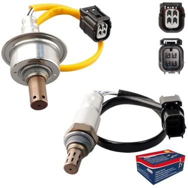 Imagem de DrCax 2 peças 234-9124 234-4350 Sensor de oxigênio O2 Upstream downstream Relação de combustível de ar aquecido compatível com Honda Civic 2007-2011 1,8L L4 Substituir 36531RNAJ01 36531RNA003