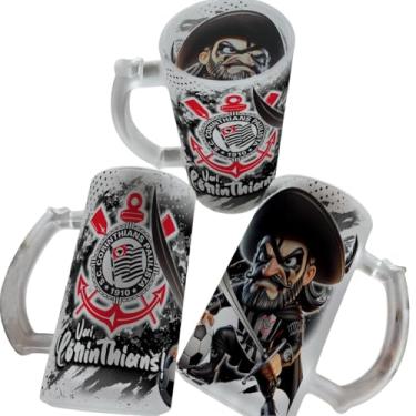 Imagem de Caneca De Chopp De Vidro 475ml Personalizada Com Seu Time (Corinthians)