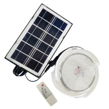 Imagem de Fenteer Luminária de teto para com temporizador, lâmpada de gazebo, luz solar para galpão, entrada de garagem, quarto, corredor, apartamento, Diâmetro 20cm