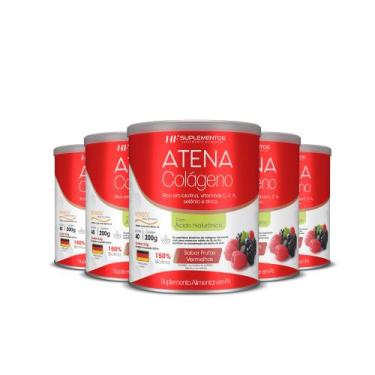 Imagem de 5x colágeno atena verisol+ácido hialurônico frutas vermelhas - HF Supl