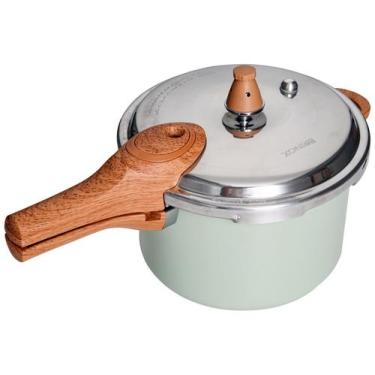 Imagem de Panela de Pressão Brinox 4,2L Fechamento Externo Pistache Ceramic Life