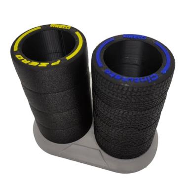 Imagem de Porta Caneta Pneu de Corrida Objetos Tire Pneus Fórmula 12 cm Preto