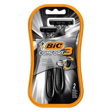 Imagem de Barbeador descartável Confort3 Black Night 2uni Bic