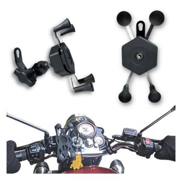 Imagem de Suporte Celular Moto Carregador Universal Usb Suporte Gps