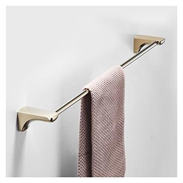 Imagem de Prateleira de banheiro suporte de toalha dourado pálido suporte de parede, toalheiro de banheiro, suporte de toalha duplo de parede dobrável de 61 cm, prateleiras flutuantes multifuncionais montadas