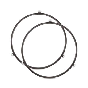 Imagem de QAGGUM Anel giratório de suporte de rolo giratório de microondas adequado para LG MVH1670ST LMV1680BB bandeja giratória de vidro para forno de micro-ondas eletrônico, substitui 5889W2A012D 5889W2A012F