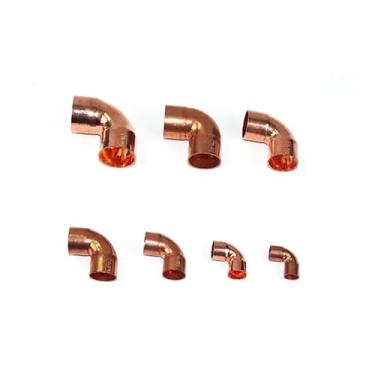 Imagem de WWECCQIJ Diâmetro interno de 28,6 mm x 1 mm de espessura Scoket Weld Copper End Feed 90 graus Acoplador de cotovelo encaixe de encanamento água gás óleo